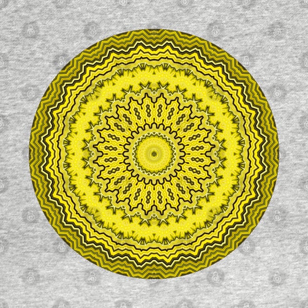 Round Yellow Solar Plexus Chakra Mandala by KaSaPo